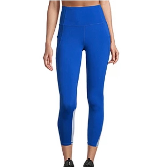 Xersion Women's Set of 2 Blue & Maroon High Rise 7/8 Ankle Leggings Size XXL - Picture 4 of 11